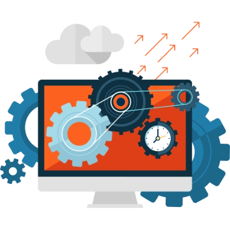 Graphic illustrating web hosting services